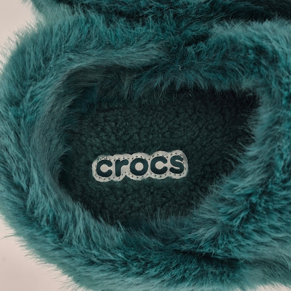 Crocs Classic Cozzzy Luxe Slipper Adult Women's Size 7 Hosta Turquoise Teal - Picture 6 of 16
